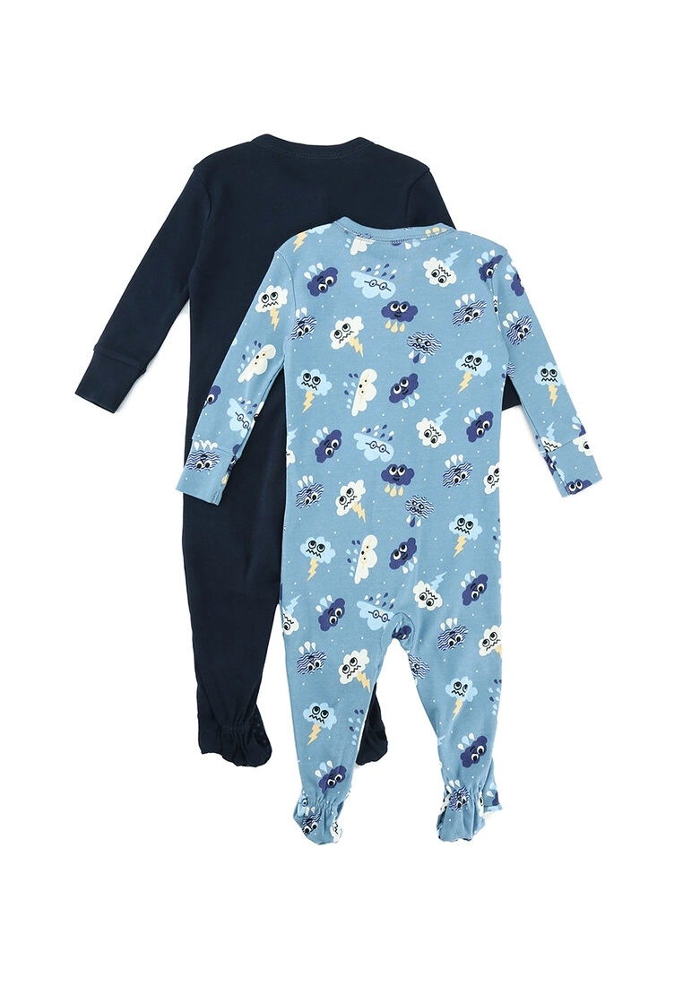 Old Navy Long Sleeves Footed Night Bodysuit 2-Pack 4 Old Navy Long Sleeves Footed Night Bodysuit 2-Pack - Billede 2