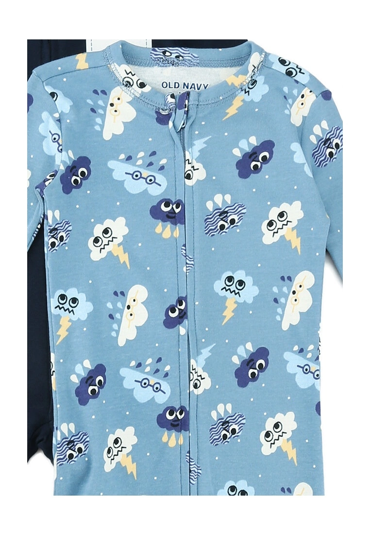 Old Navy Long Sleeves Footed Night Bodysuit 2-Pack 5 Old Navy Long Sleeves Footed Night Bodysuit 2-Pack - Billede 3