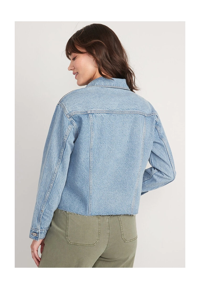 Old Navy Relaxed Classic Cutoff Denim Jacket 4 Old Navy Relaxed Classic Cutoff Denim Jacket - Billede 2