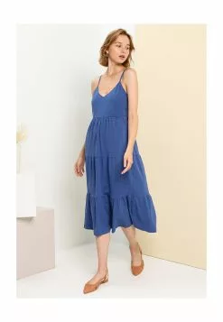 Old Navy Tiered Slub-Knit Midi Cami Swing Dress -Cykler Salgsbutik old navy 9575 7490716 8