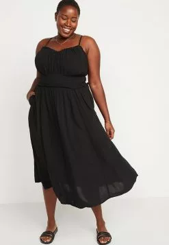 Old Navy Hot Sl Smocked Waist Cami Midi - Solid -Cykler Salgsbutik old navy 9582 4740206 6