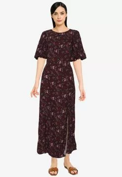 Old Navy Ss Puff Slv Woven Column Maxi