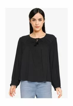 Old Navy Circular Smocked Split Neck Blouse