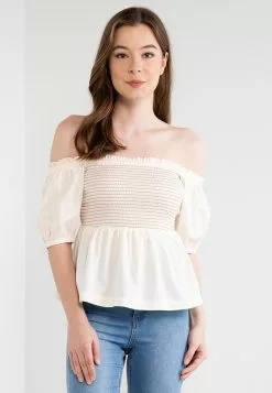 Old Navy Off The Shoulder Smocked Babydoll Swing Blouse